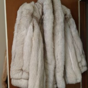 Christian Dior blue fox coat